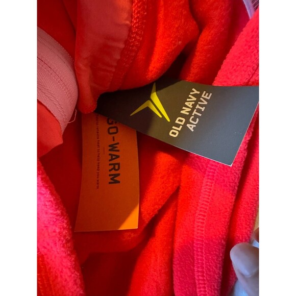 Old Navy Active Fleece Vest Zip on Sweater Red Size 14XL youth Bright Coral - Picture 4 of 5